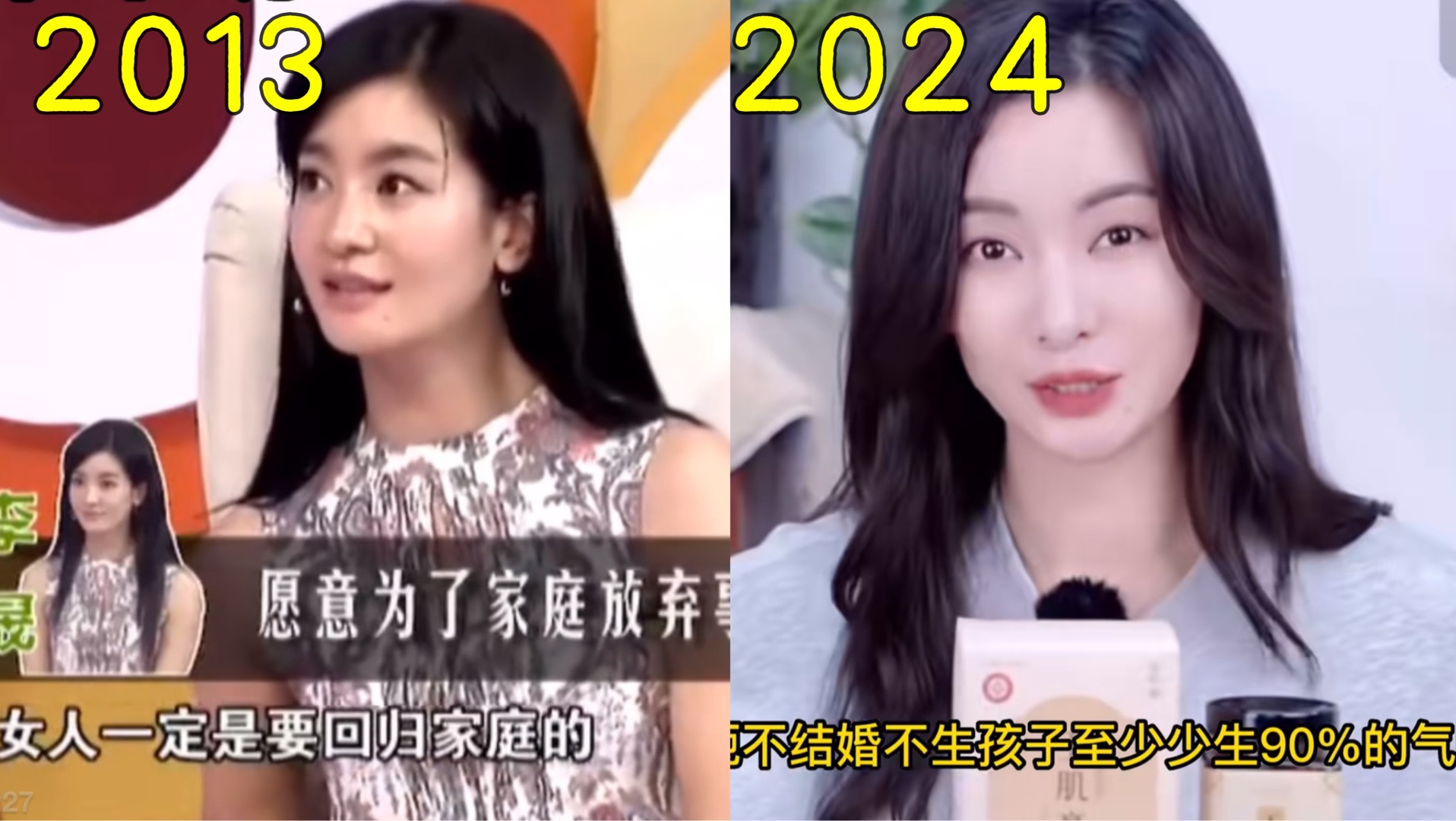 2013“女人一定要回归家庭” 2024“不婚不育少生90%的气”哔哩哔哩bilibili