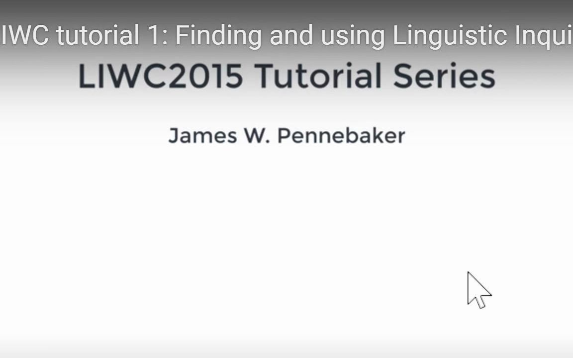 [图]LIWC tutorial 1_ Finding and using Linguistic Inquiry and Word Count (LIWC) - Yo