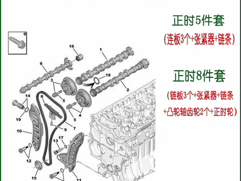 标致30081.6正时链条图图片