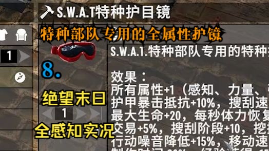 [图]《七日杀》8.绝望末日，全感知实况：S.W.A.T特种护目镜到手！