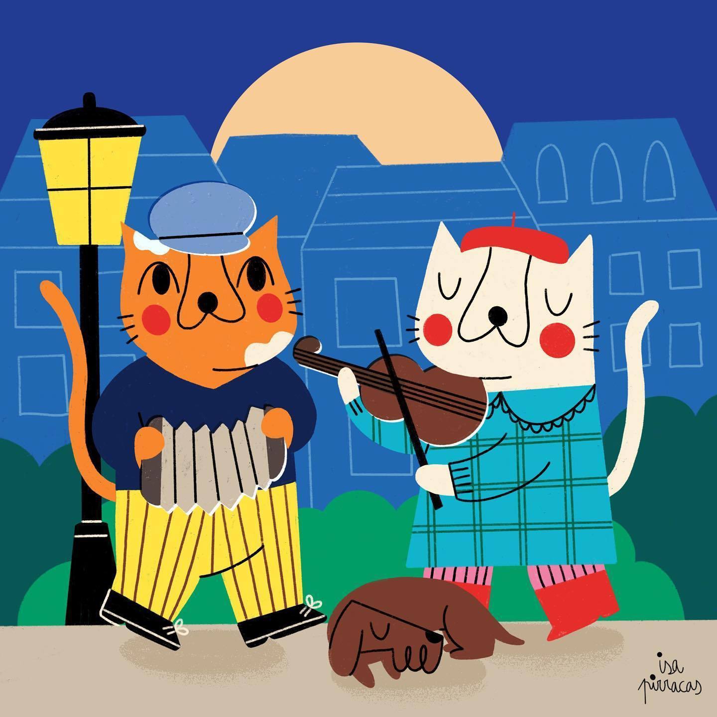 一组可爱的儿童插画作品丨by isa pirracas 02