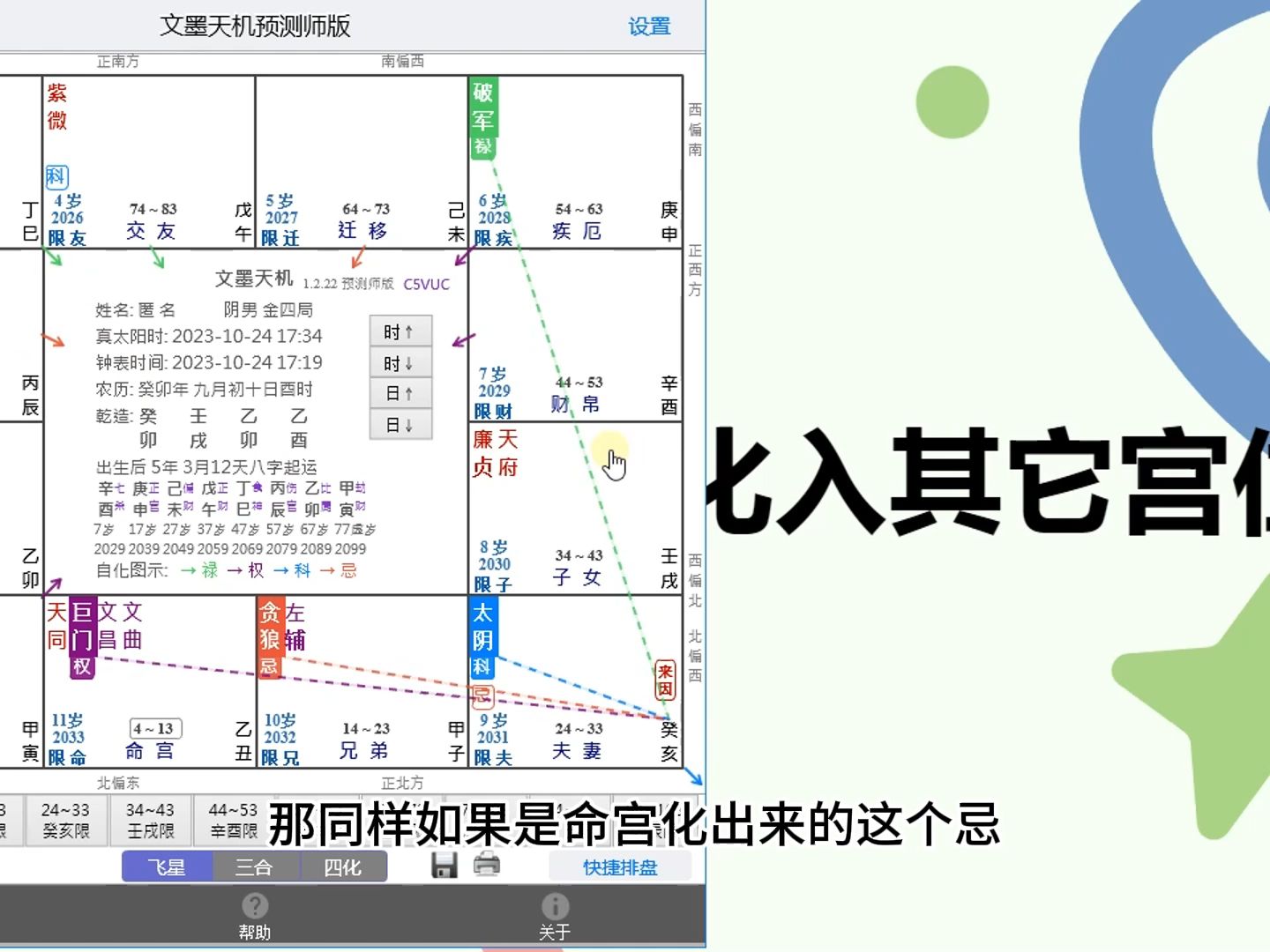 [图]08紫微斗数梁派飞星体系-基础-命宫四化入其它宫位