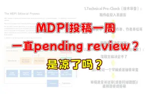 Download Video: MDPI投稿一周了，一直是pending review，是凉了吗？