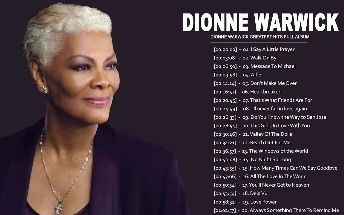 [图]迪翁‧沃里克 美国歌手 Best Songs of Dionne Warwick _ Dionne Warwick Playlist