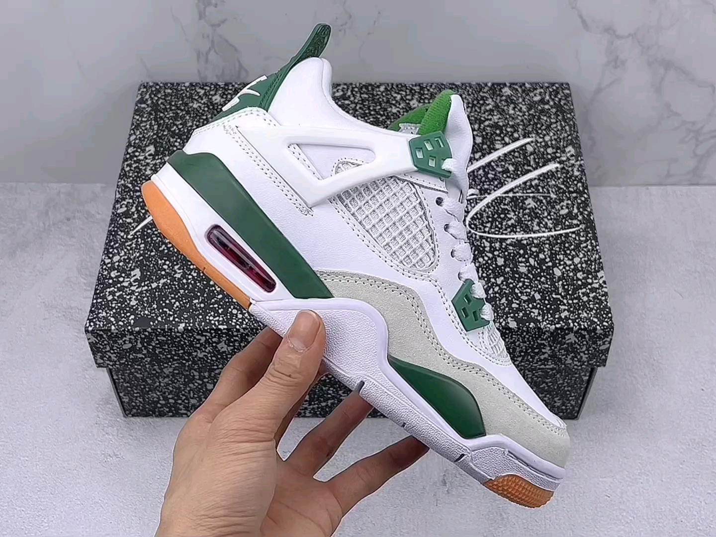 4 aj4 绿松石 白绿色 nike sbair jordan 4 retro"green乔丹四代货号