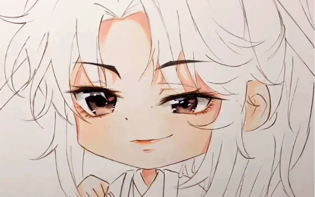 一个眼睛上色教程原图画师喵小卉