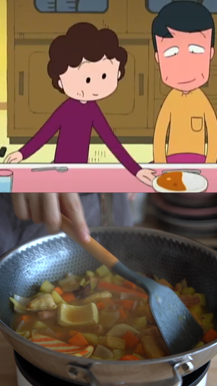 樱桃小丸子家的大杂烩咖喱饭,你肯定没吃过_哔哩哔哩 (゜-゜)つロ
