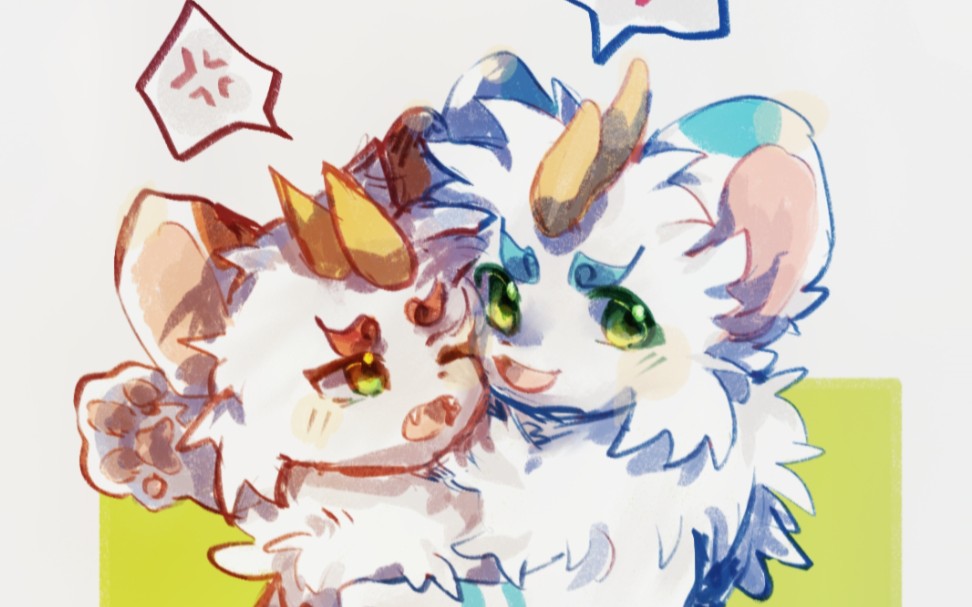 活动作品有兽焉绘画过程摸摸貔貅兄弟