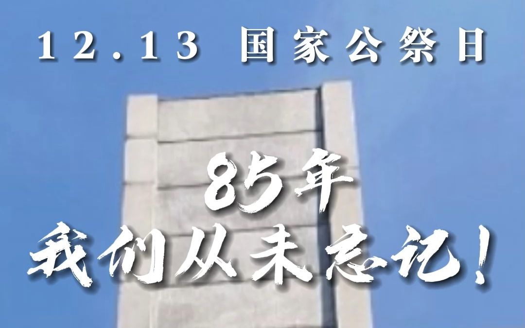 [图]今天是第九个国家公祭日，85年，我们从未忘记！