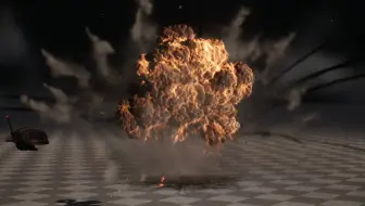 HOUDINI自制爆炸贴图进入UE效果测试