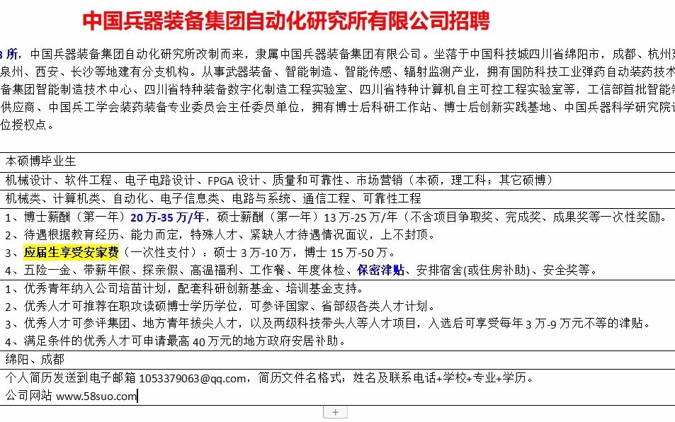博士年薪20w35w,兵器装备集团自动化研究所招聘哔哩哔哩bilibili