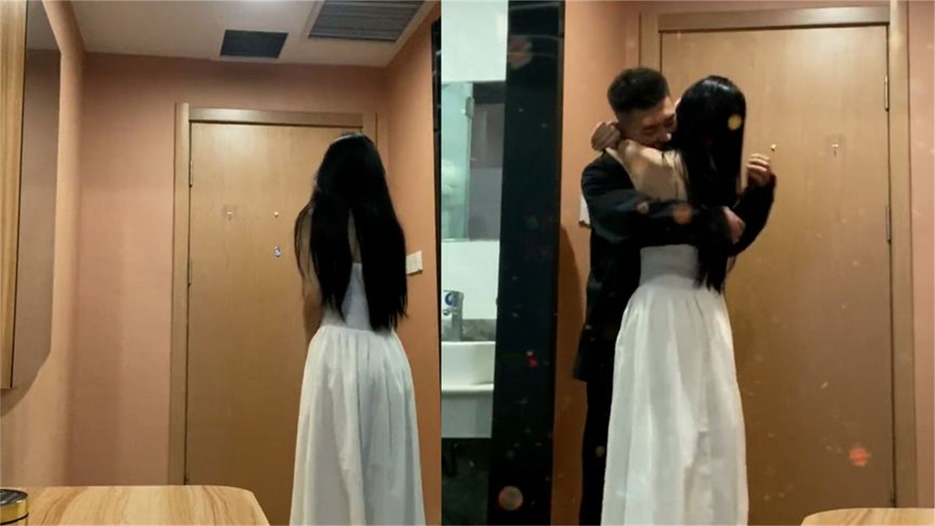 异地情侣约在酒店见面,一开门男生激动将女友揉进怀里,甜齁网友