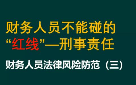 财务人员不能碰的红线—刑事责任哔哩哔哩bilibili