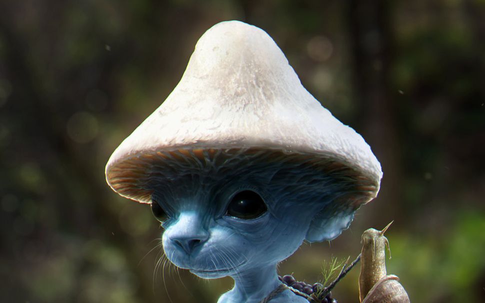 学校惊现蓝精灵猫?