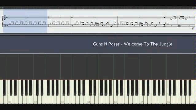 [图]钢琴Welcome to the jungle Guns N' Roses