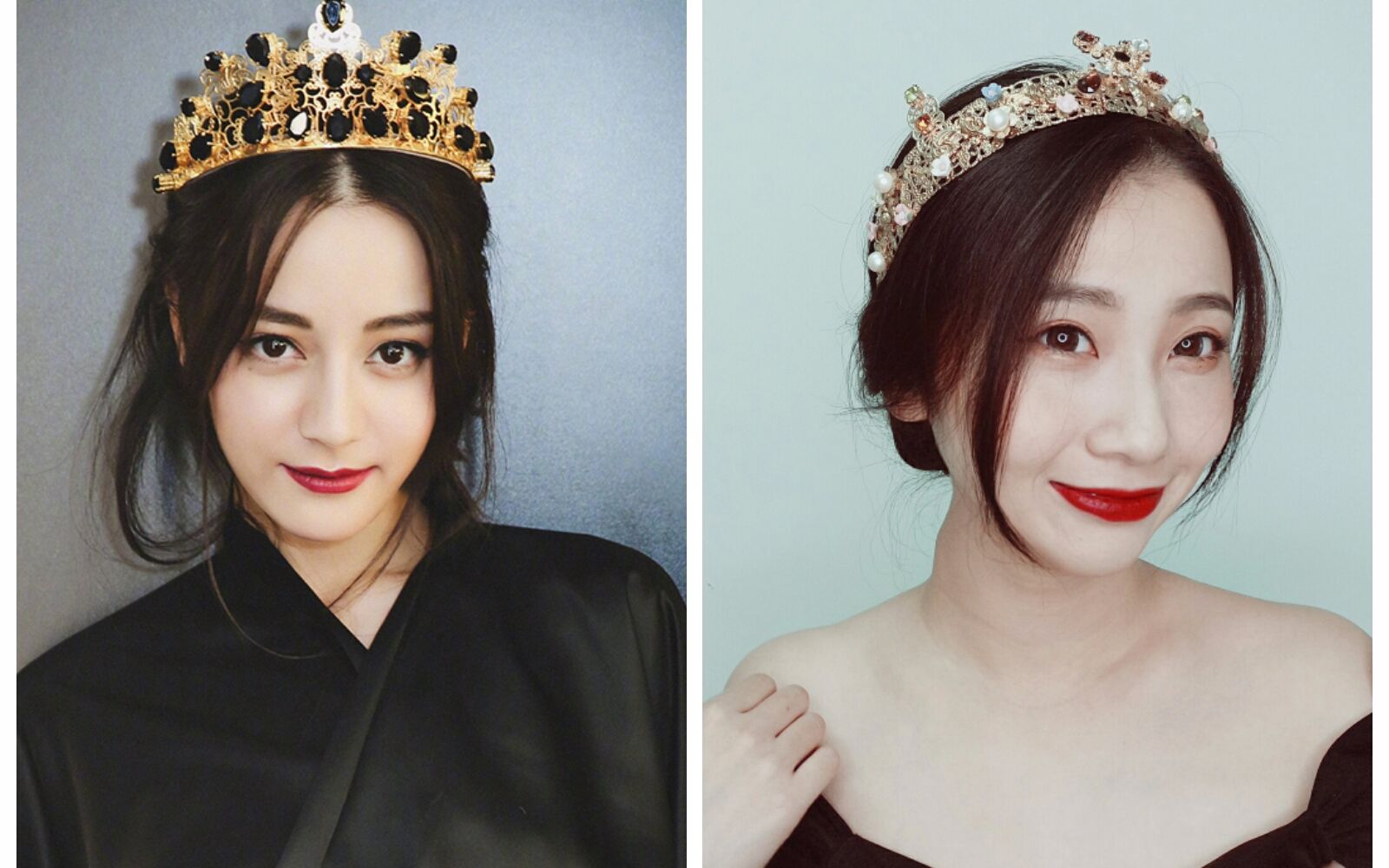 【明星仿妆大比拼--迪丽热巴】迪丽热巴杜嘉班纳走秀仿妆_哔哩哔哩