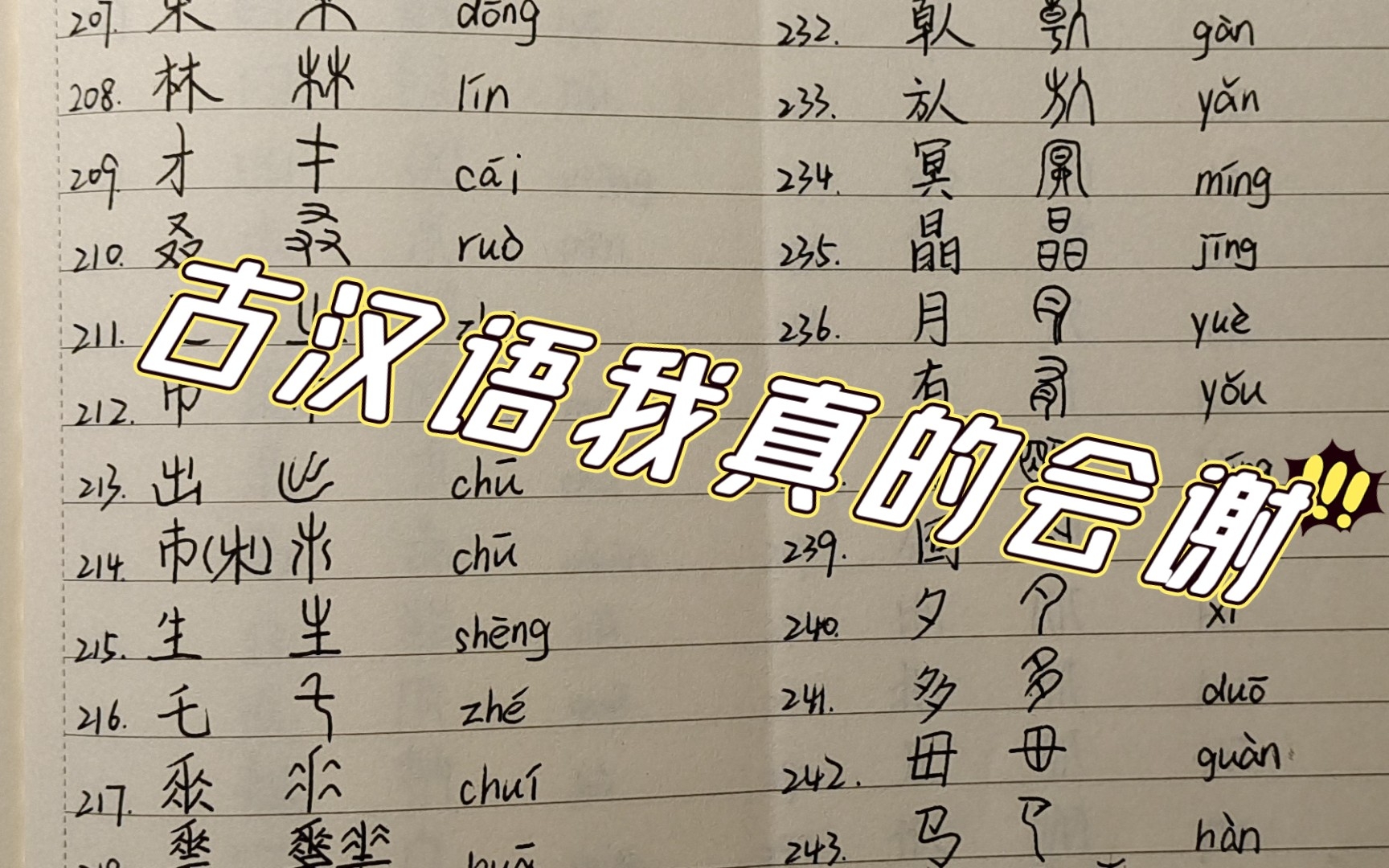 [图]汉语言人的苦逼生活之谢谢你古汉语（字丑勿喷）