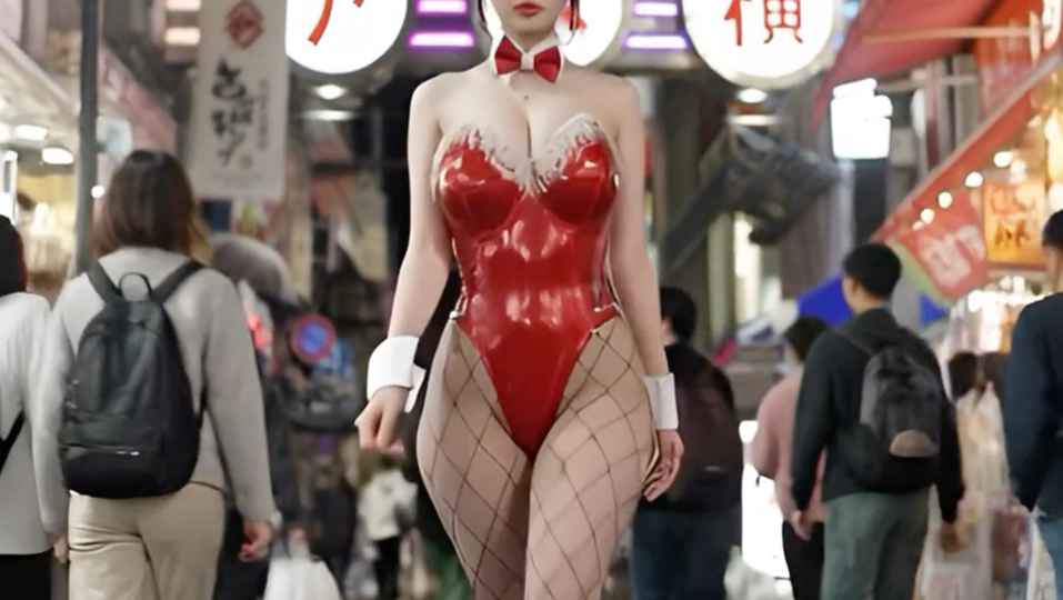 日本街头兔女郎