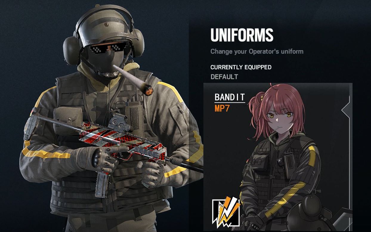 彩虹六号mlg我bandit的技能是mp7哒