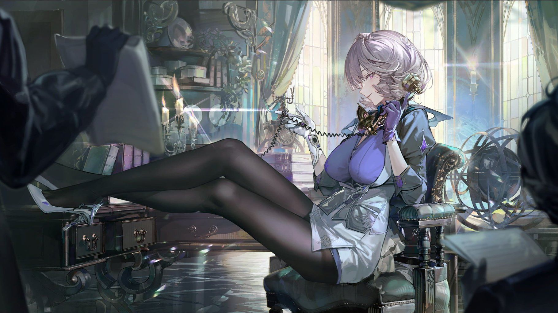 【渣机中画质丨白银之城】边沁.秘书角色养成界面动画全展示