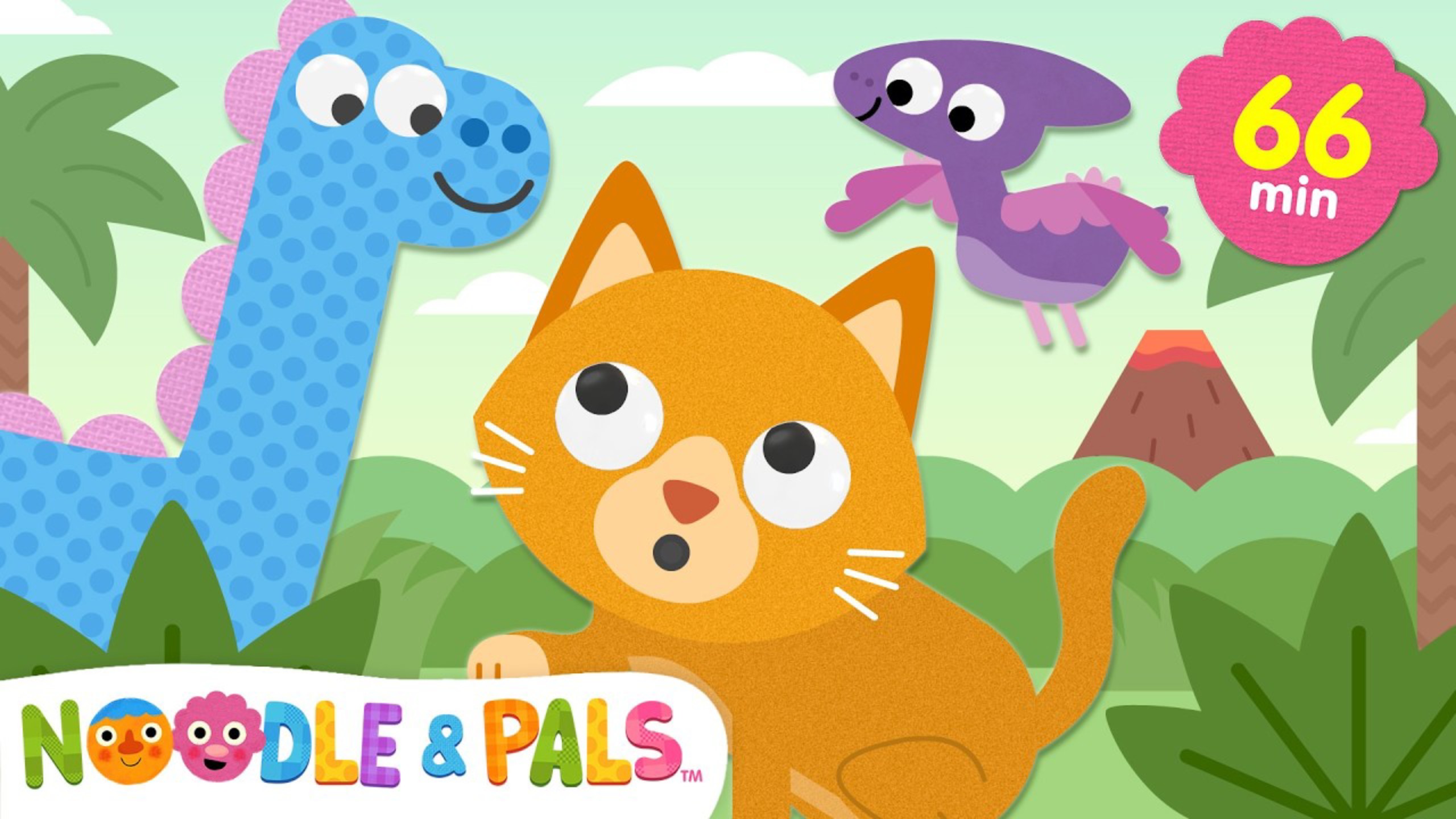 10 Little Dinosaurs + More  | Animals! ABCs! 123s! |  Noodle & Pals
