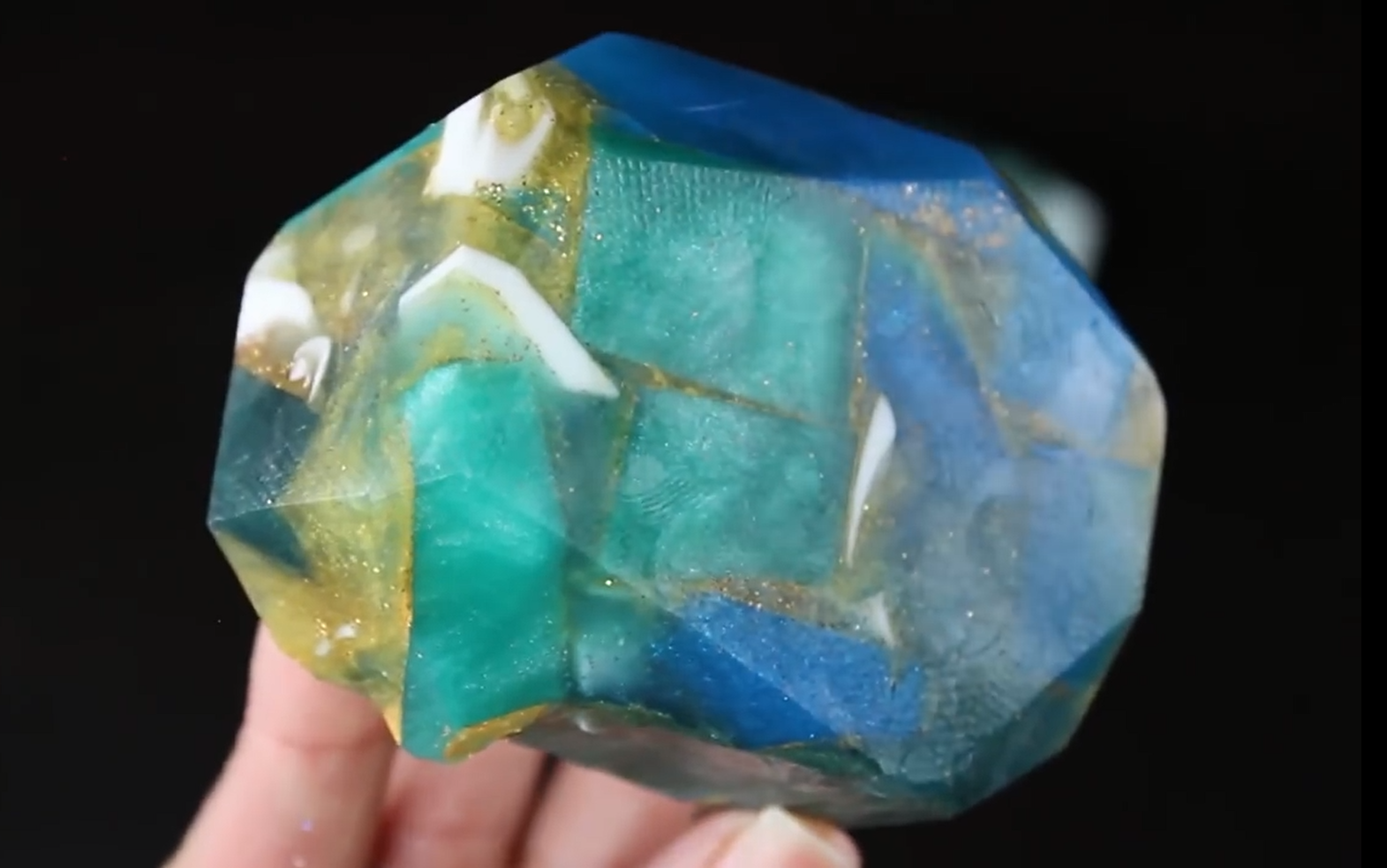 搬運水晶皂寶石皂mp皂基手工皂視頻教程meltandpoursoapdiygemstone