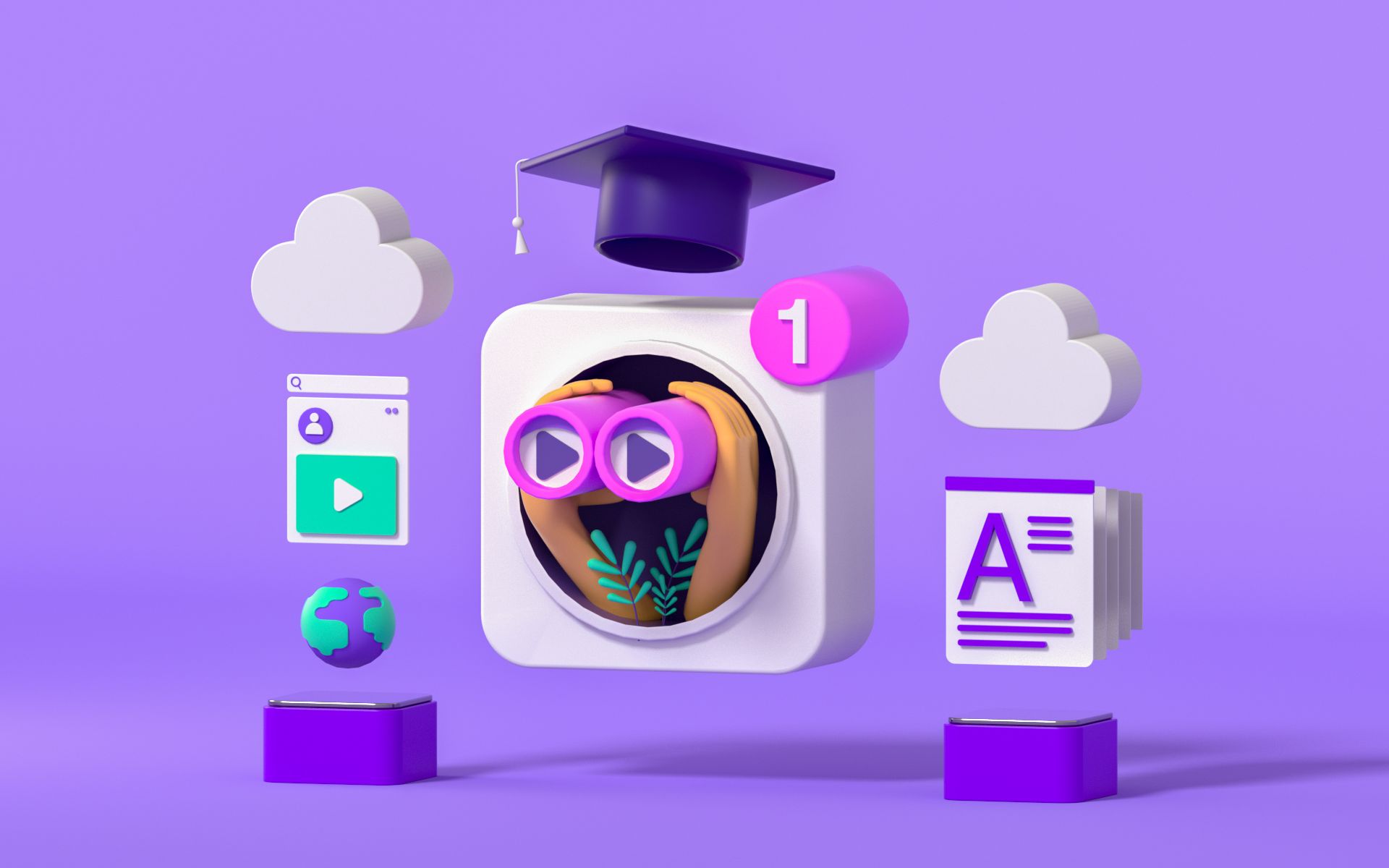 c4d小清新风格立体icon系列完整教程(10集)