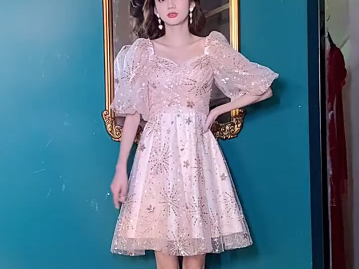 高端法式晚礼服裙女气质宴会轻奢众高级感小个子生日聚会成人礼