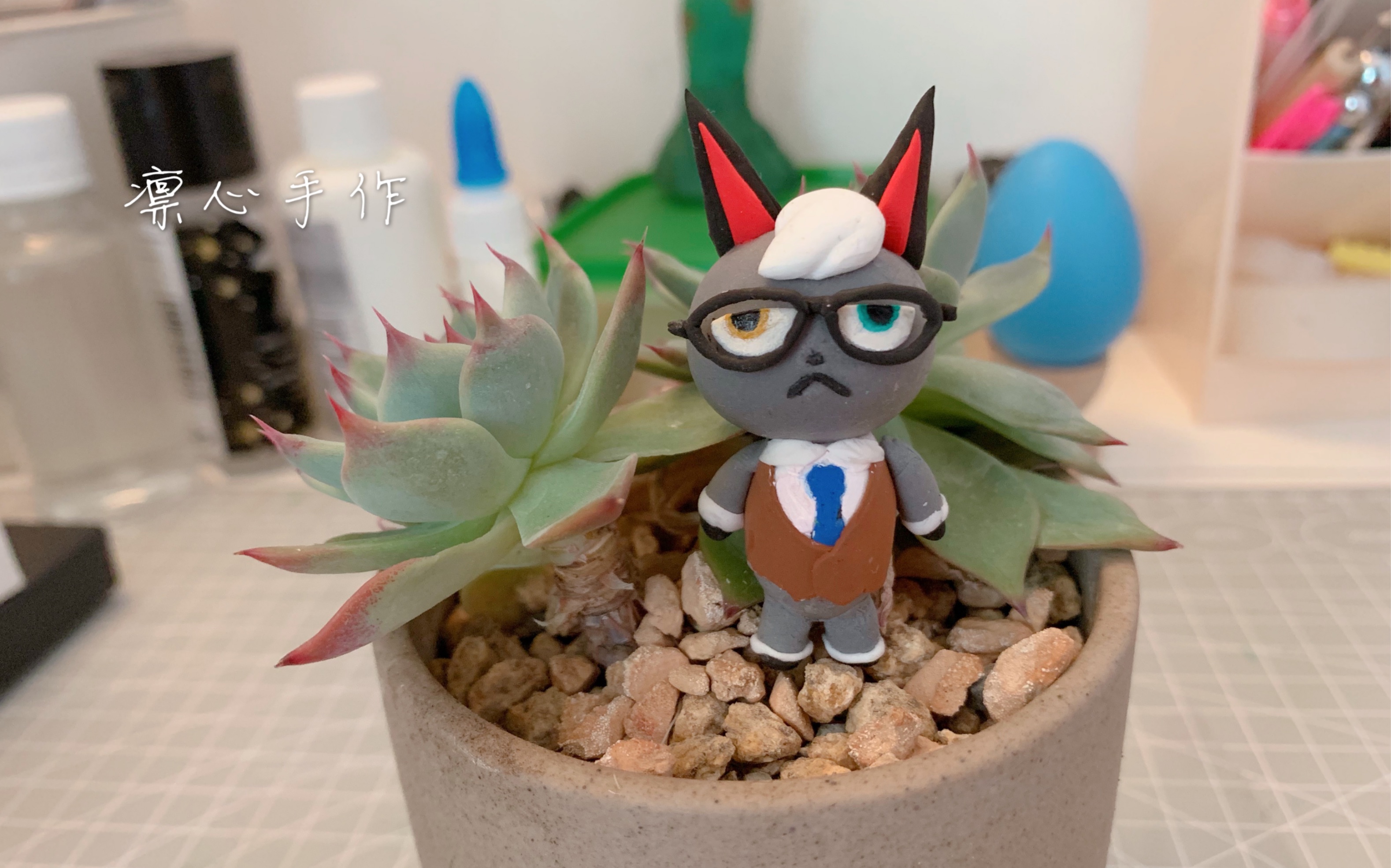 3分钟作小萌物动森之友杰克猫制作过程听说你们都想要他来自己的岛