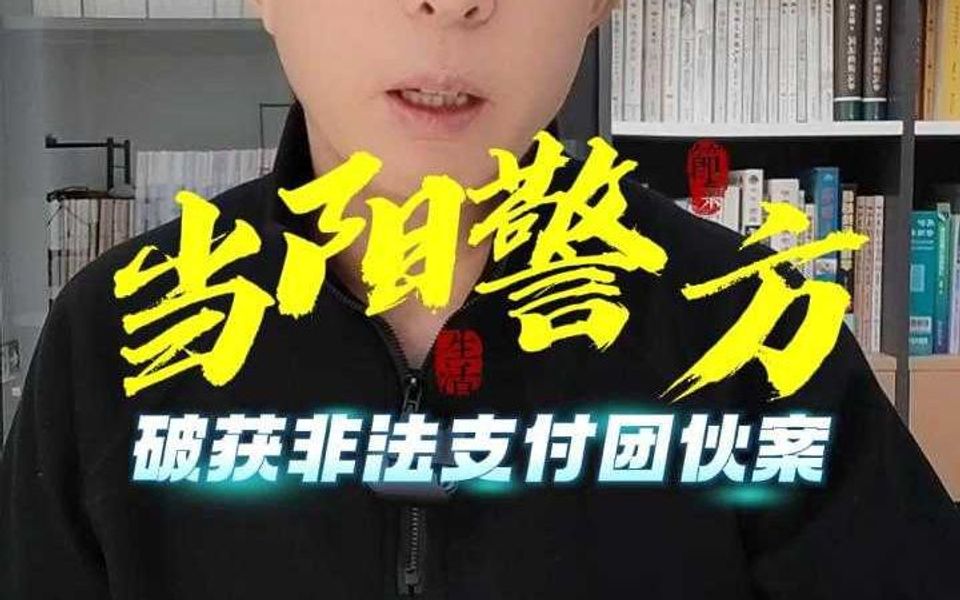 当阳警方破获非法支付平台团伙案哔哩哔哩bilibili