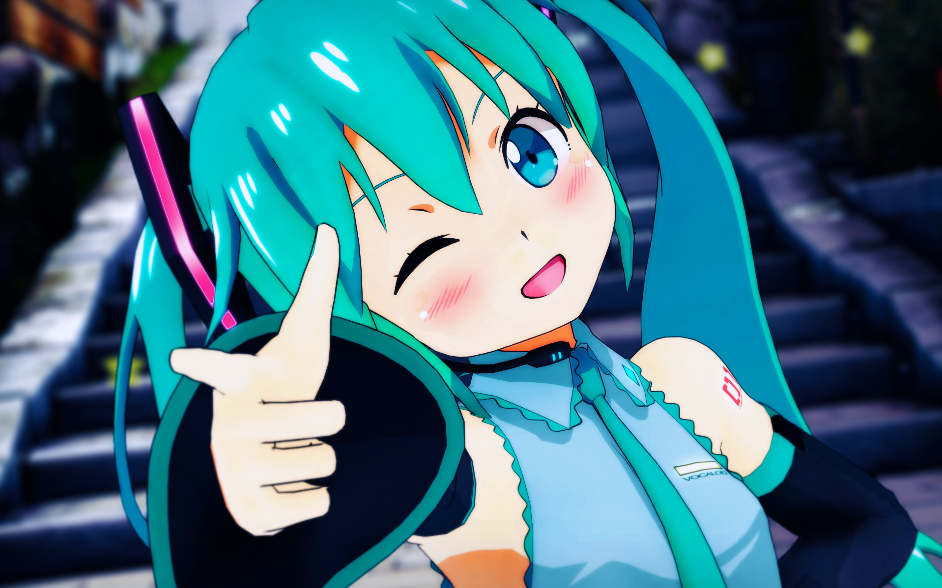 【初音mmd/1080p/60fps】3d中的2d风——超元气miku酱的xyzの魔法