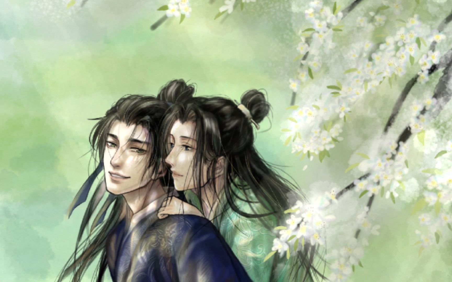 【指绘】"注定是一场无疾而终的春三月"——松玉_哔哩哔哩_bilibili