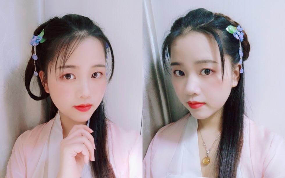 适合日常汉服发型,无发包无发片无刘海全真发,温婉贤淑ヾ(●0763