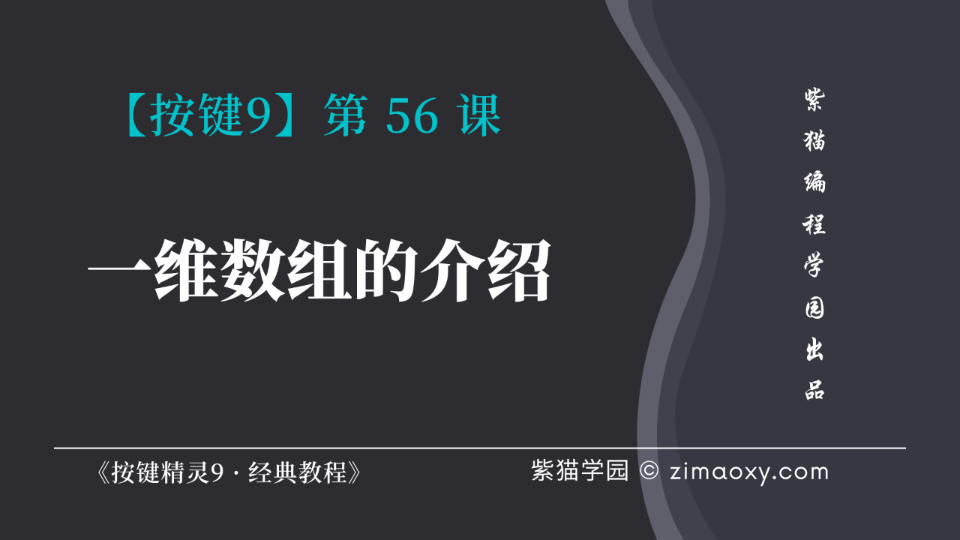 【按键9】第56课 一维数组的介绍  《按键精灵9 ⷠ经典教程》哔哩哔哩bilibili