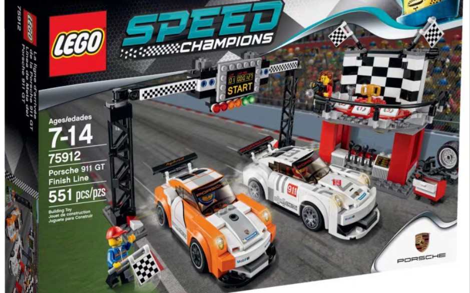 乐高 超级赛车 75912 保时捷911gt终点线 速组评测