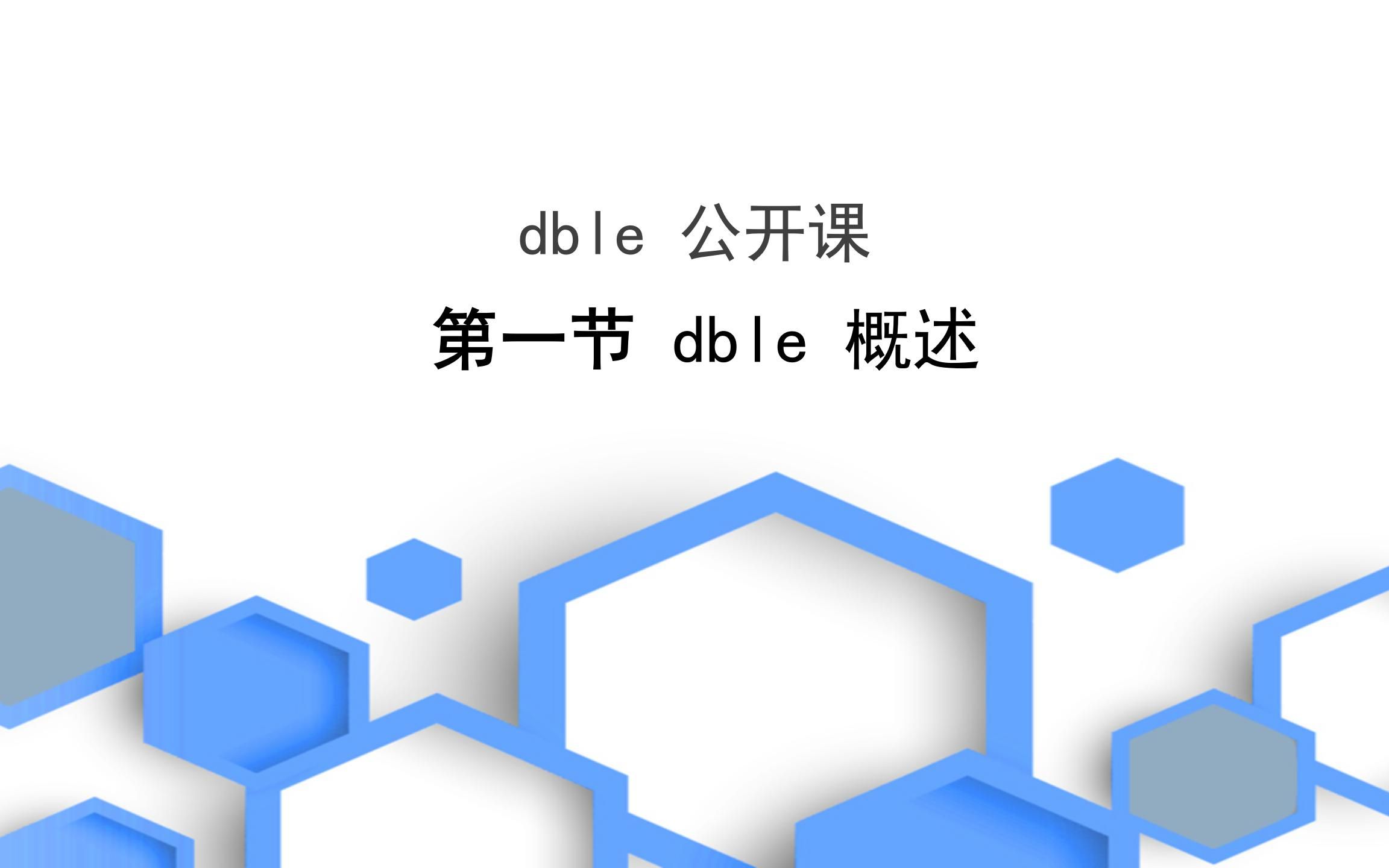 1.1 DBLE 概述哔哩哔哩bilibili