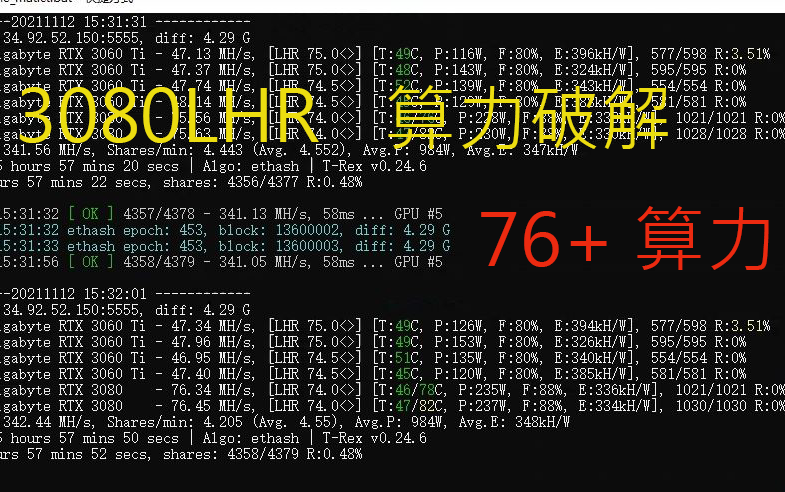 活动作品又又又被破解了3080lhr算力竟超76