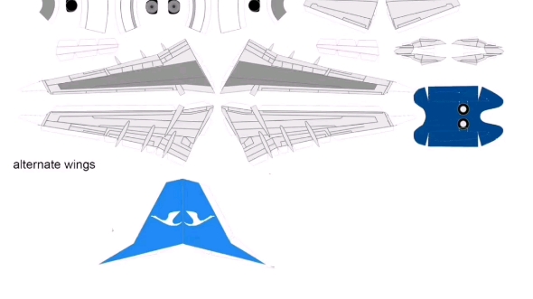 波音737厦门航空纸模型图片