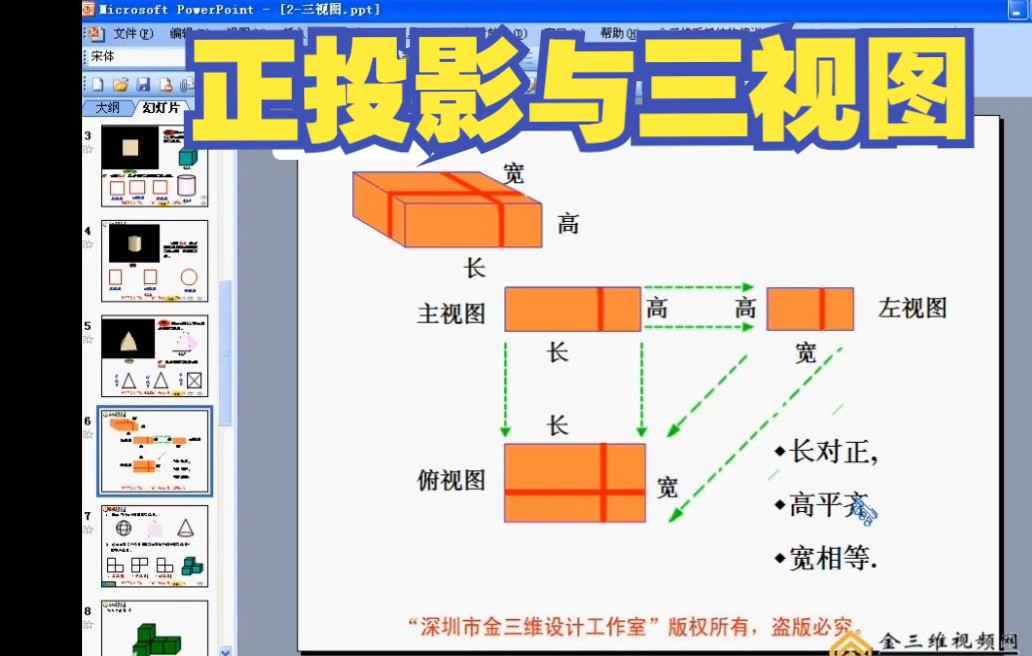 产品结构教程07机械制图2正投影与三视图,详细详解第1视角和第3视角哔哩哔哩bilibili