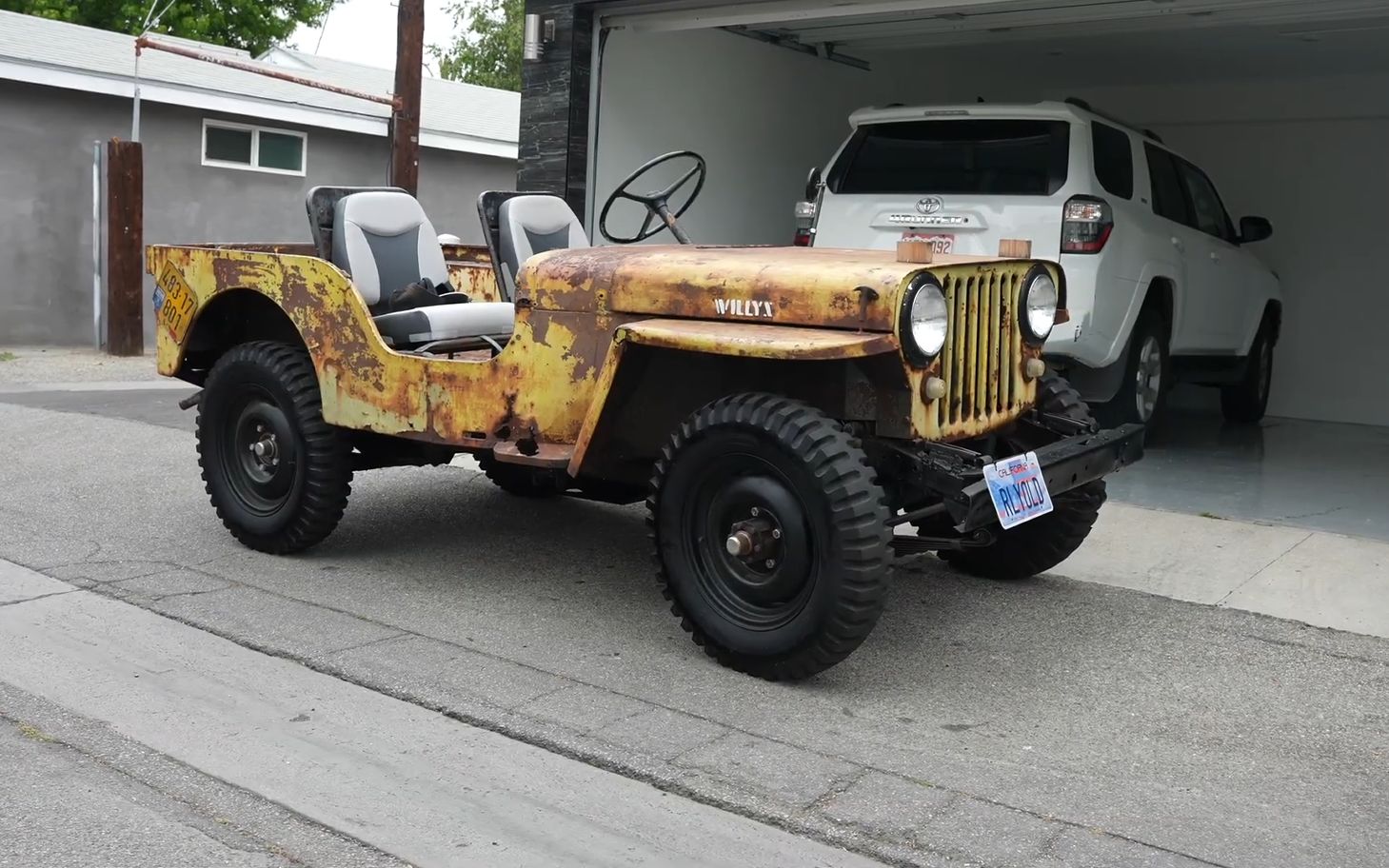 绝世古董车 1948威利斯吉普willys jeep cj-2a 第一视角驾驶_哔哩哔哩