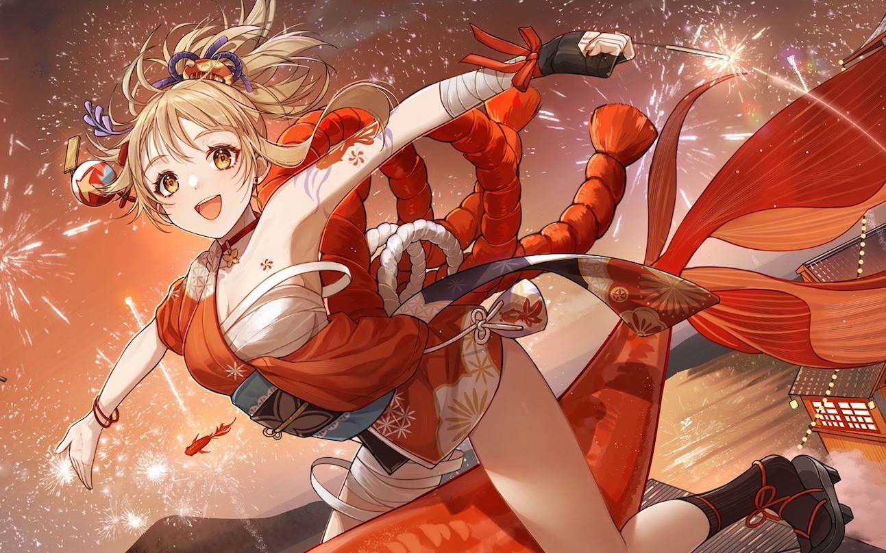 【绘画过程/宵宫】悄咪咪拆个绷带应该没人发现吧