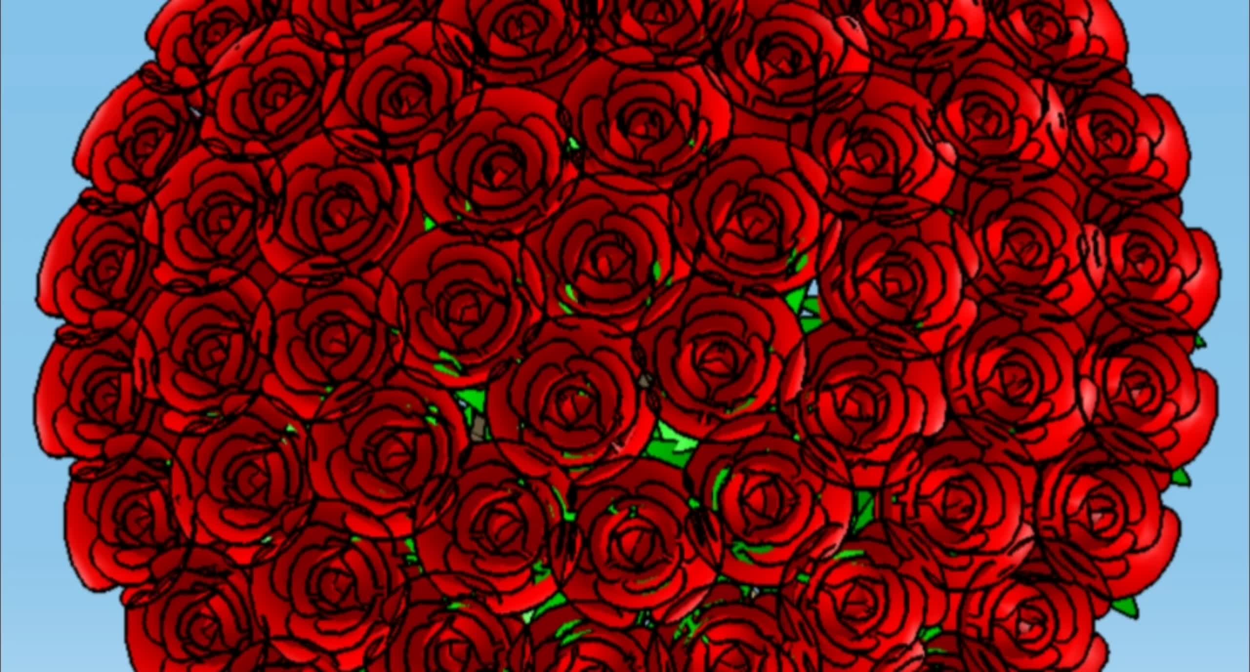 玫瑰花,跟着b站大佬学的