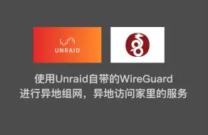 Download Video: 使用Unraid自带的WireGuard 进行异地组网，远程访问家里的服务