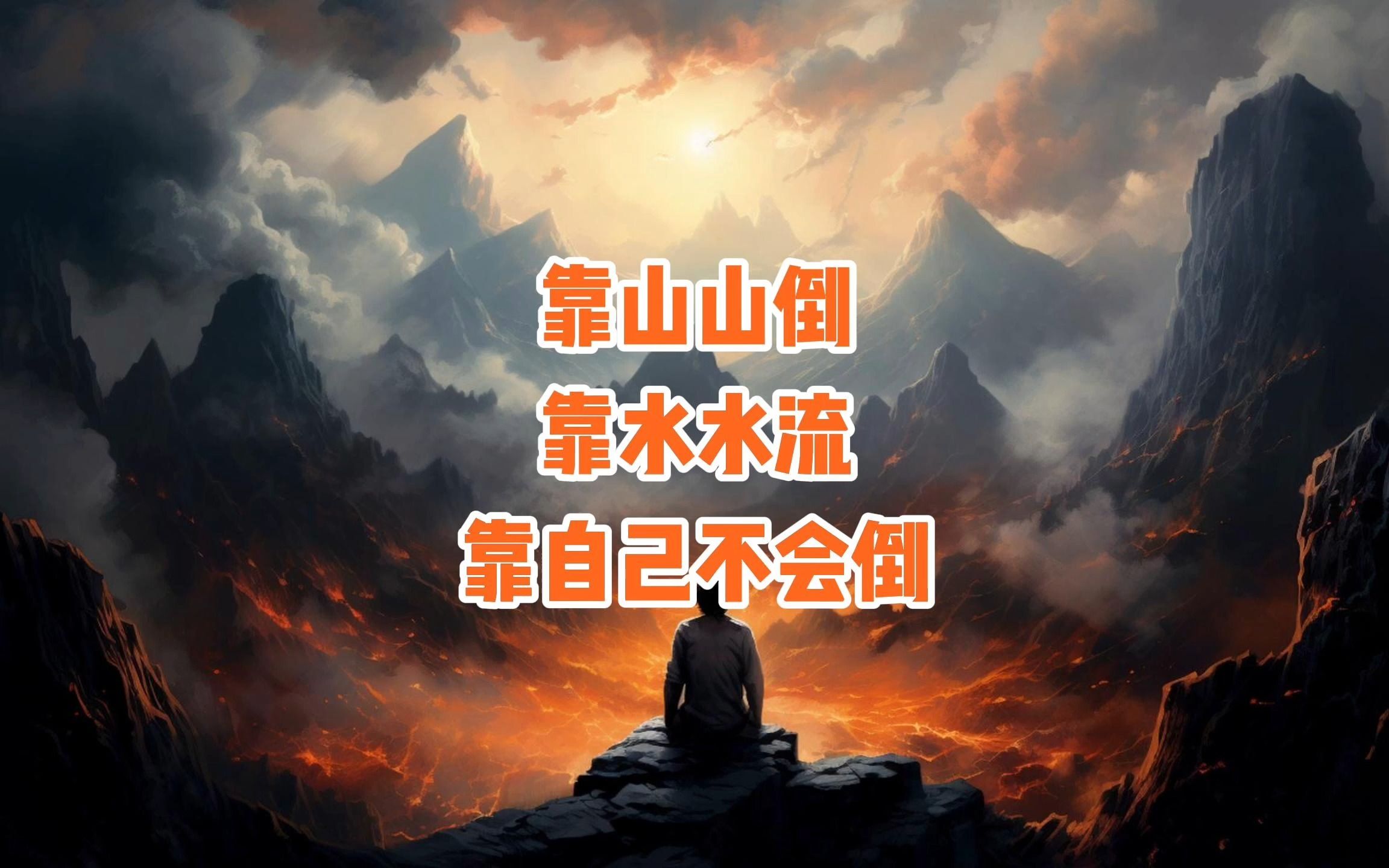 "靠山山倒,靠水水流,靠自己不会倒"这句谚语传达了个人应该依靠自己的