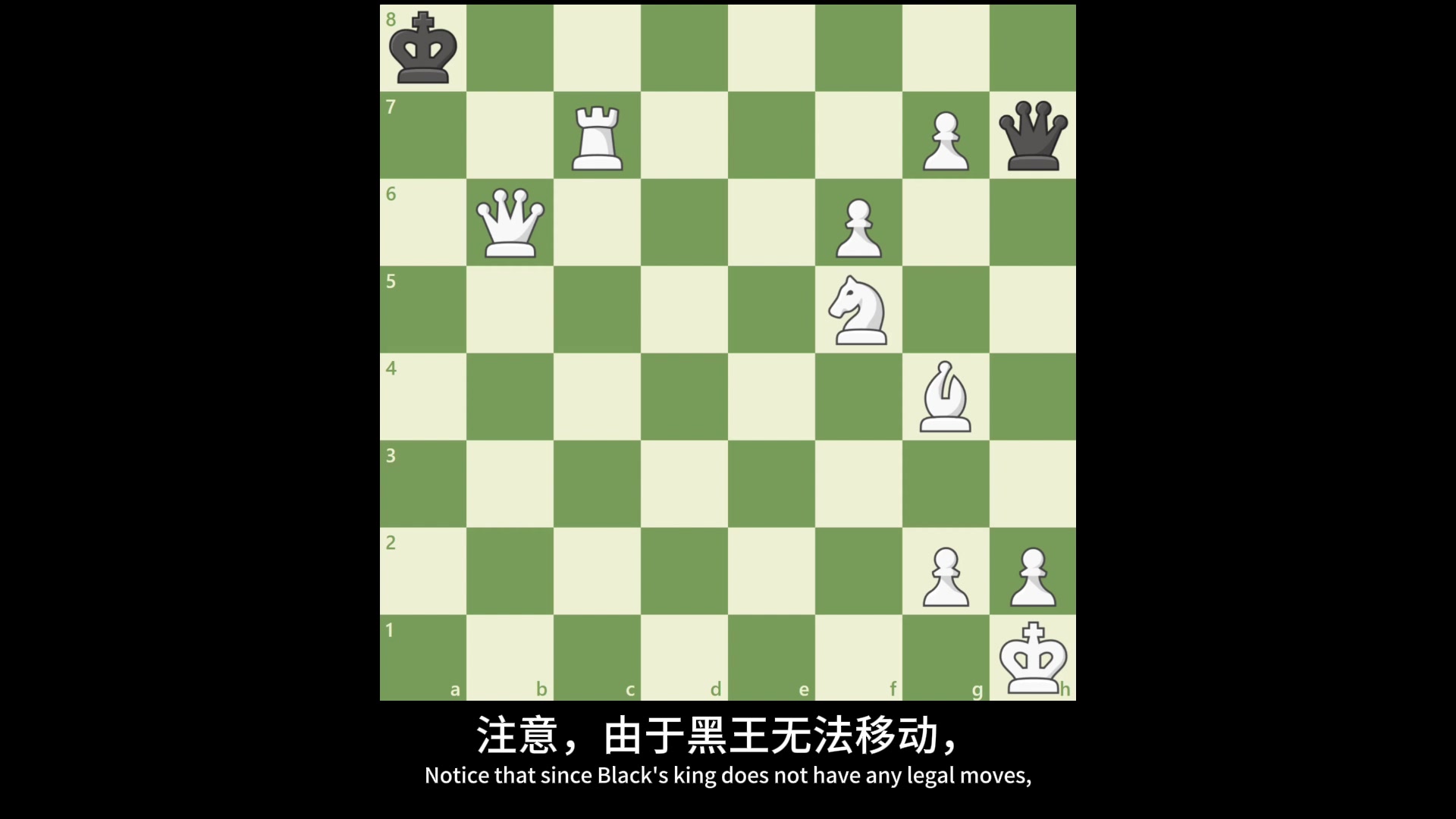 【国际象棋 | 系列课程】【走棋规则 | 第7集 逼和 | 中英字幕】哔哩哔哩bilibili