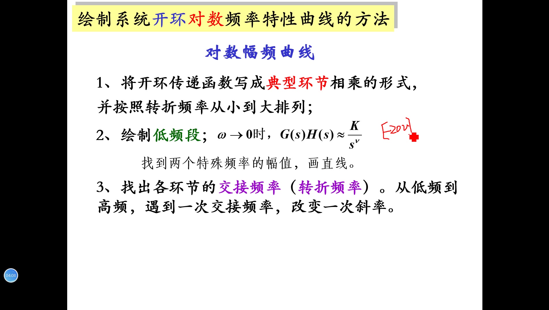 40控制系统开环对数频率特性曲线哔哩哔哩bilibili