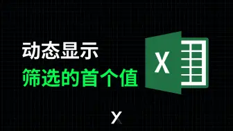 下载视频: Excel如何自动显示筛选后的第一行数据