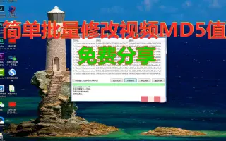 简单批量修改视频值，免费分享，伪原创作者的福音