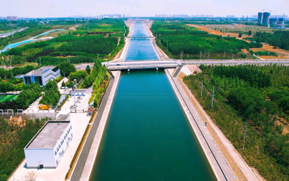 航拍南水北调(新郑市中华路段)美景_哔哩哔哩_bilibili