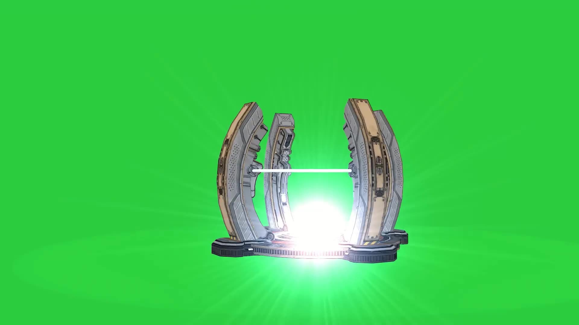 绿幕抠像未来时空穿梭机视频素材